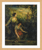 Edward Mitchell Bannister Print, The Drinking Pool (Three Women at Water) (1894) — oak frame