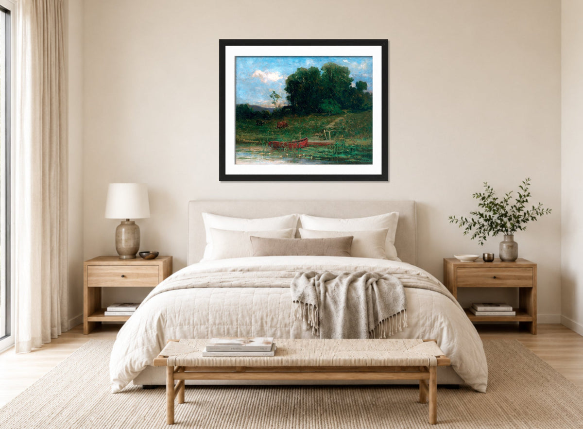 Edward Mitchell Bannister Print, The Farm Landing — bedroom