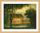 Edward Mitchell Bannister Print, The Old Homestead — oak frame