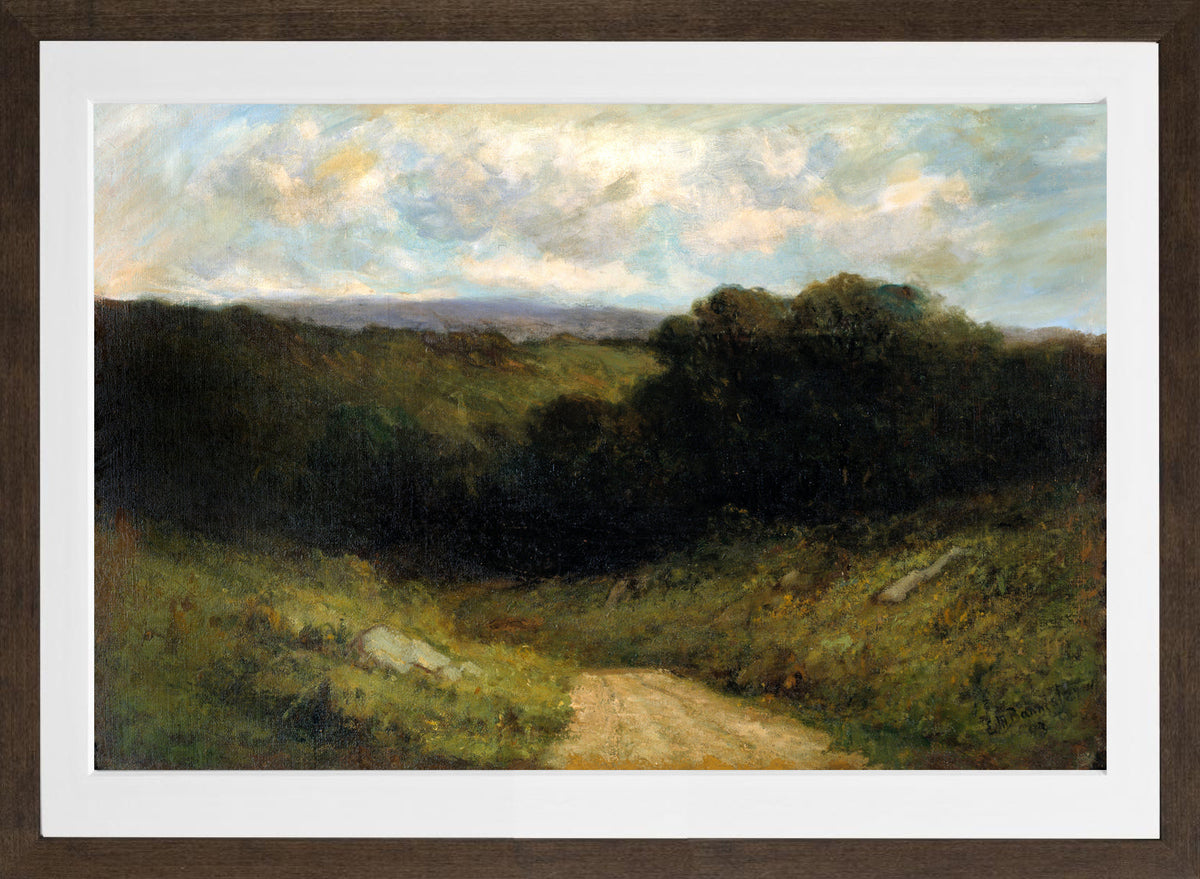Edward Mitchell Bannister Print, The Road to the Valley — brown frame