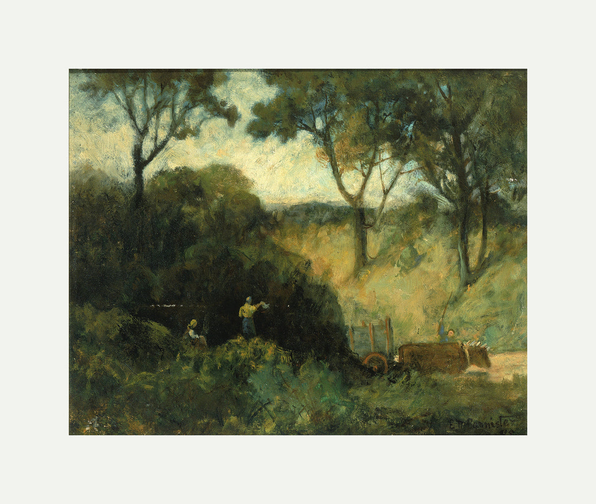 Edward Mitchell Bannister Print, The Salute (1895) — rolled canvas