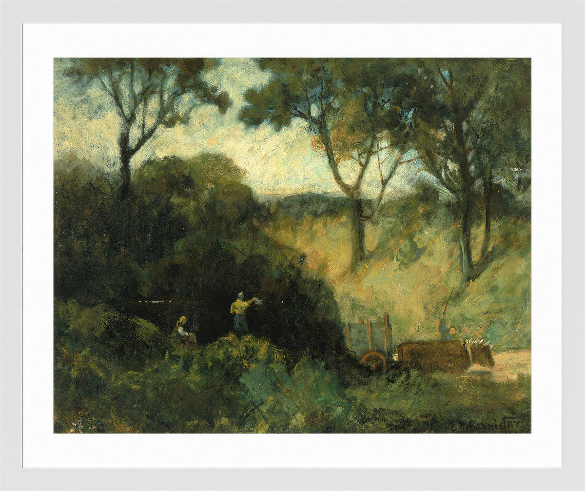Edward Mitchell Bannister Print, The Salute (1895) — white frame
