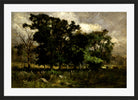 Edward Mitchell Bannister Print, Tree Landscape (1877) — black frame