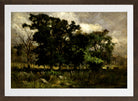 Edward Mitchell Bannister Print, Tree Landscape (1877) — brown frame