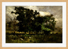 Edward Mitchell Bannister Print, Tree Landscape (1877) — oak frame