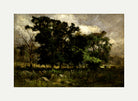 Edward Mitchell Bannister Print, Tree Landscape (1877) — rolled canvas