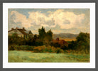 Edward Mitchell Bannister Print, Untitled (Houses and Trees) (1898) — dark grey frame