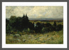 Edward Mitchell Bannister Print, Untitled (Fields with Rocks and Trees) (1893) — dark grey frame