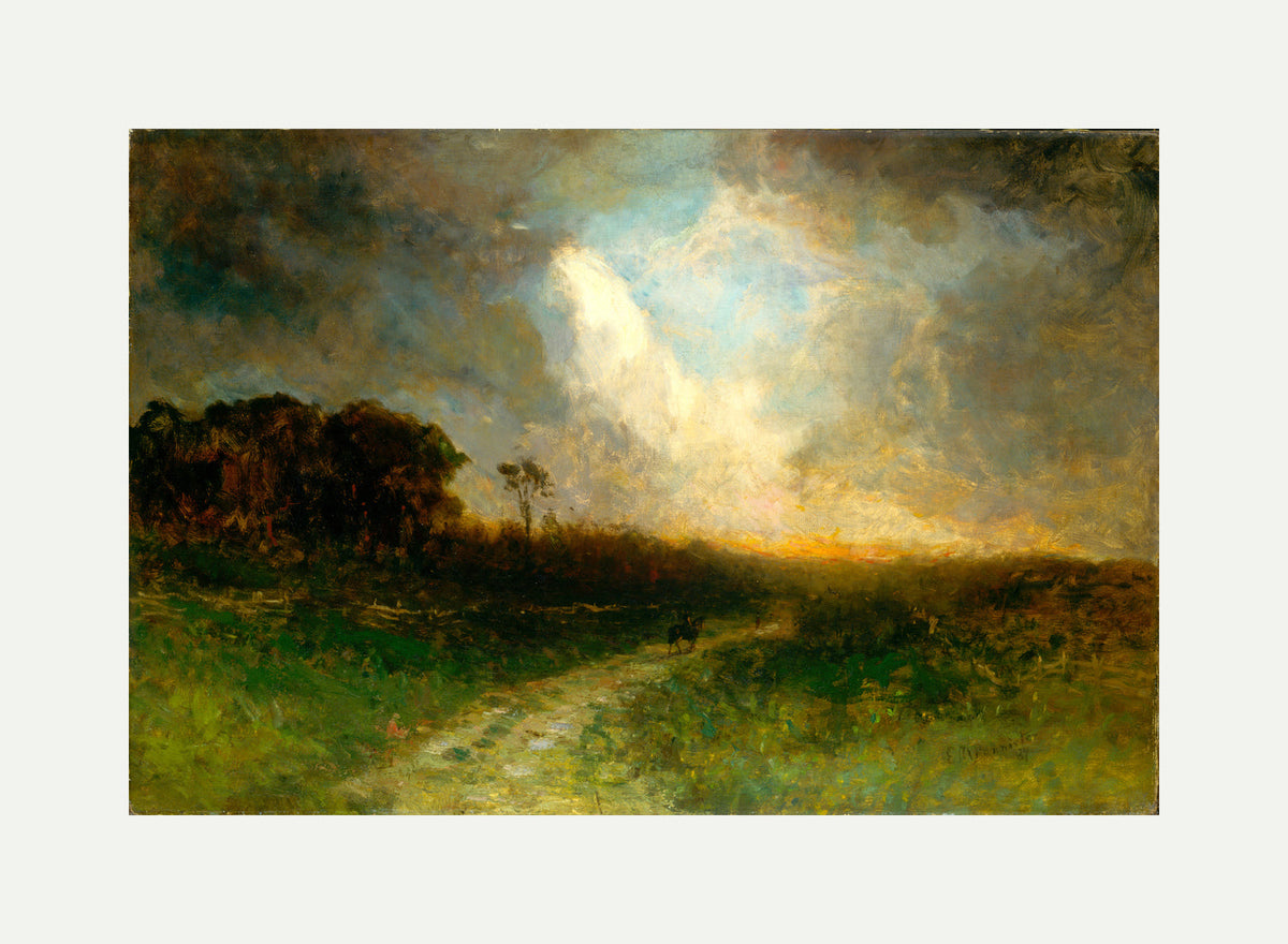 Edward Mitchell Bannister Print, Untitled (Landscape with a Rider) (1884) — rolled canvas