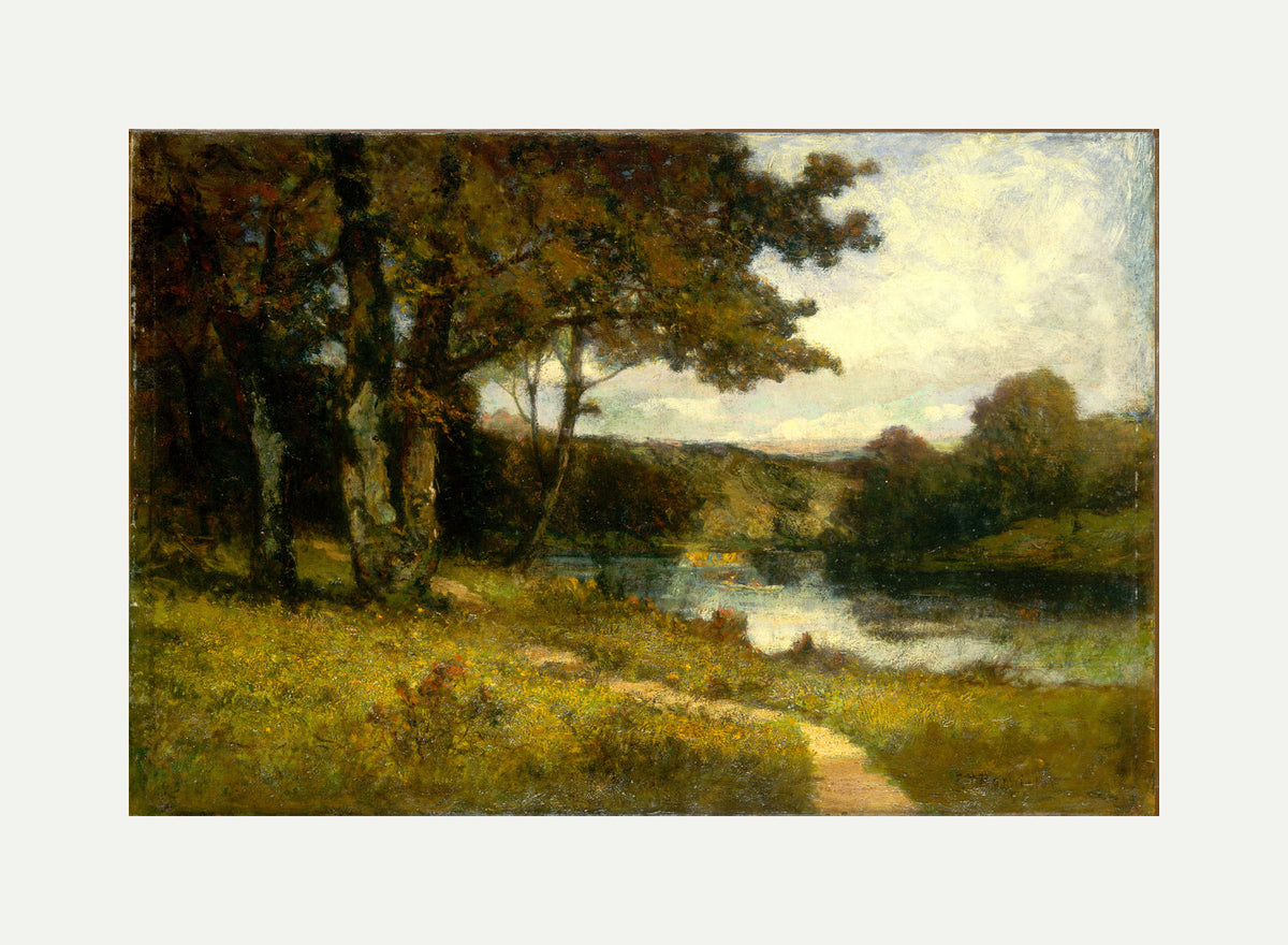 Edward Mitchell Bannister Print, Untitled (Trees near a River) (1891) — rolled canvas