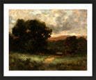 Edward Mitchell Bannister Print, Untitled (Meadow and Trees) — black frame