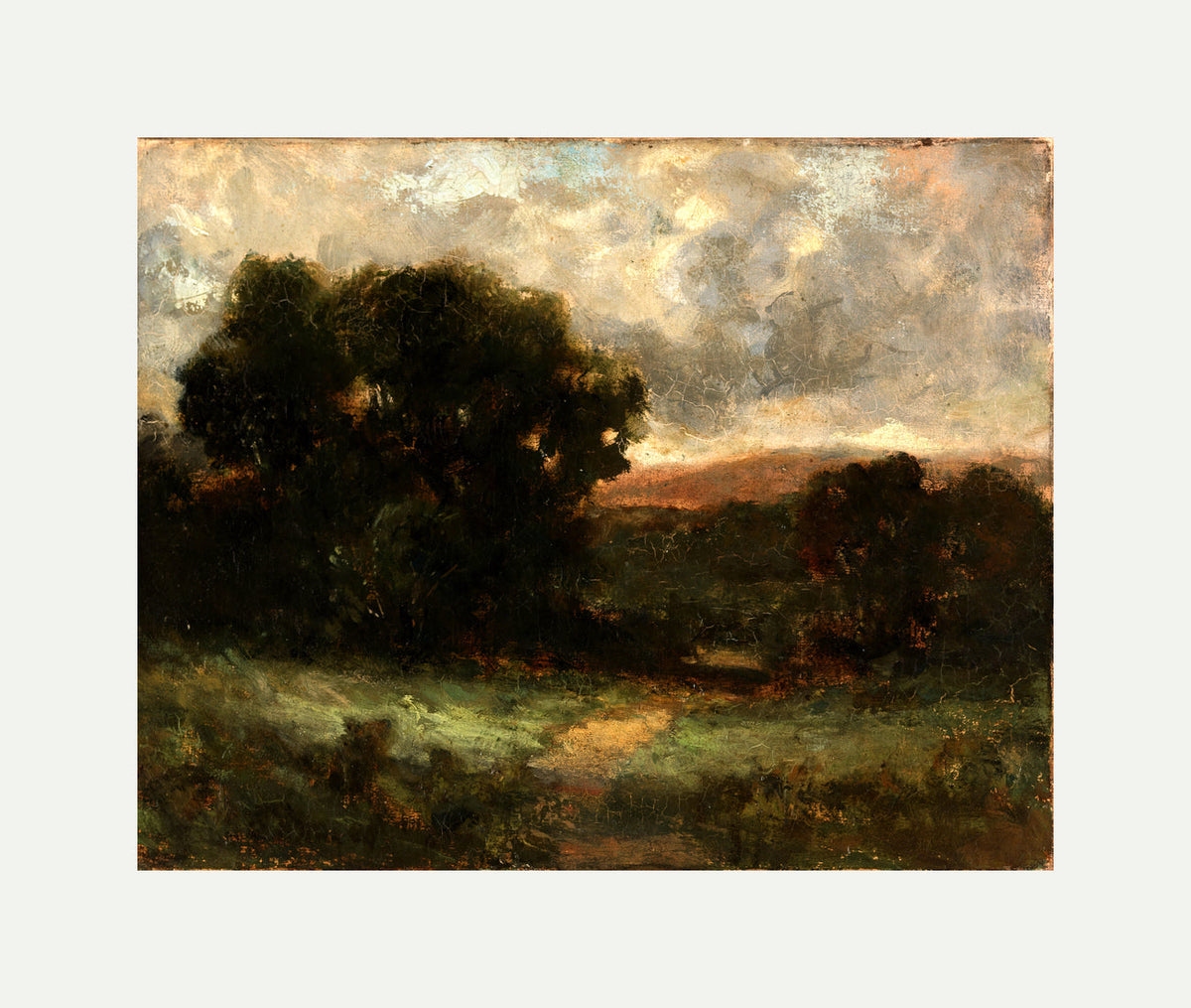 Edward Mitchell Bannister Print, Untitled (Meadow and Trees) — rolled canvas