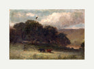 Edward Mitchell Bannister Print, Untitled (Trees and Two Cows in a Meadow) (1895) — rolled canvas
