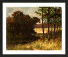 Edward Mitchell Bannister Print, Untitled (Trees and Woman) (1894) — black frame