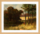 Edward Mitchell Bannister Print, Untitled (Trees and Woman) (1894) — oak frame