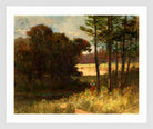 Edward Mitchell Bannister Print, Untitled (Trees and Woman) (1894) — white frame