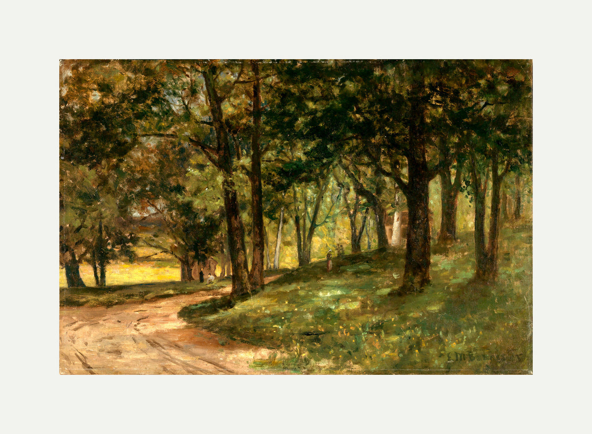 Edward Mitchell Bannister Print, Untitled (Landscape with Trees) — rolled canvas