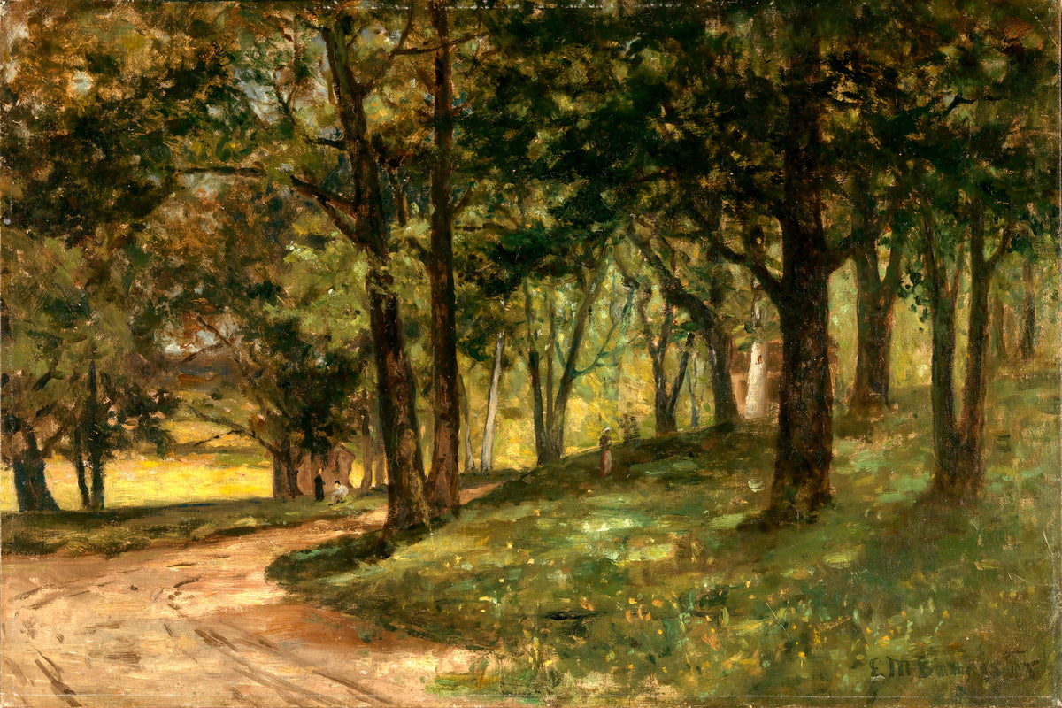 Edward Mitchell Bannister Print, Untitled (Landscape with Trees) — unframed