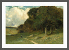 Edward Mitchell Bannister Print, Untitled (Man on a Woodland Path) (1882) — dark grey frame