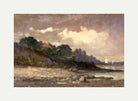 Edward Mitchell Bannister Print, Untitled (Shoreline with Sailboats and Roof) — rolled canvas