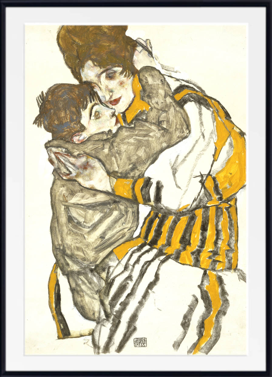 Egon Schiele Fine Art Print, Embrace