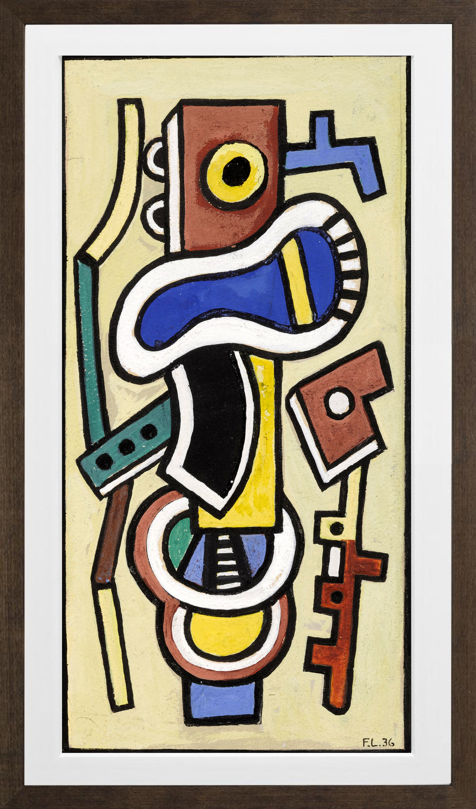 Fernand Léger, Abstraction — brown frame