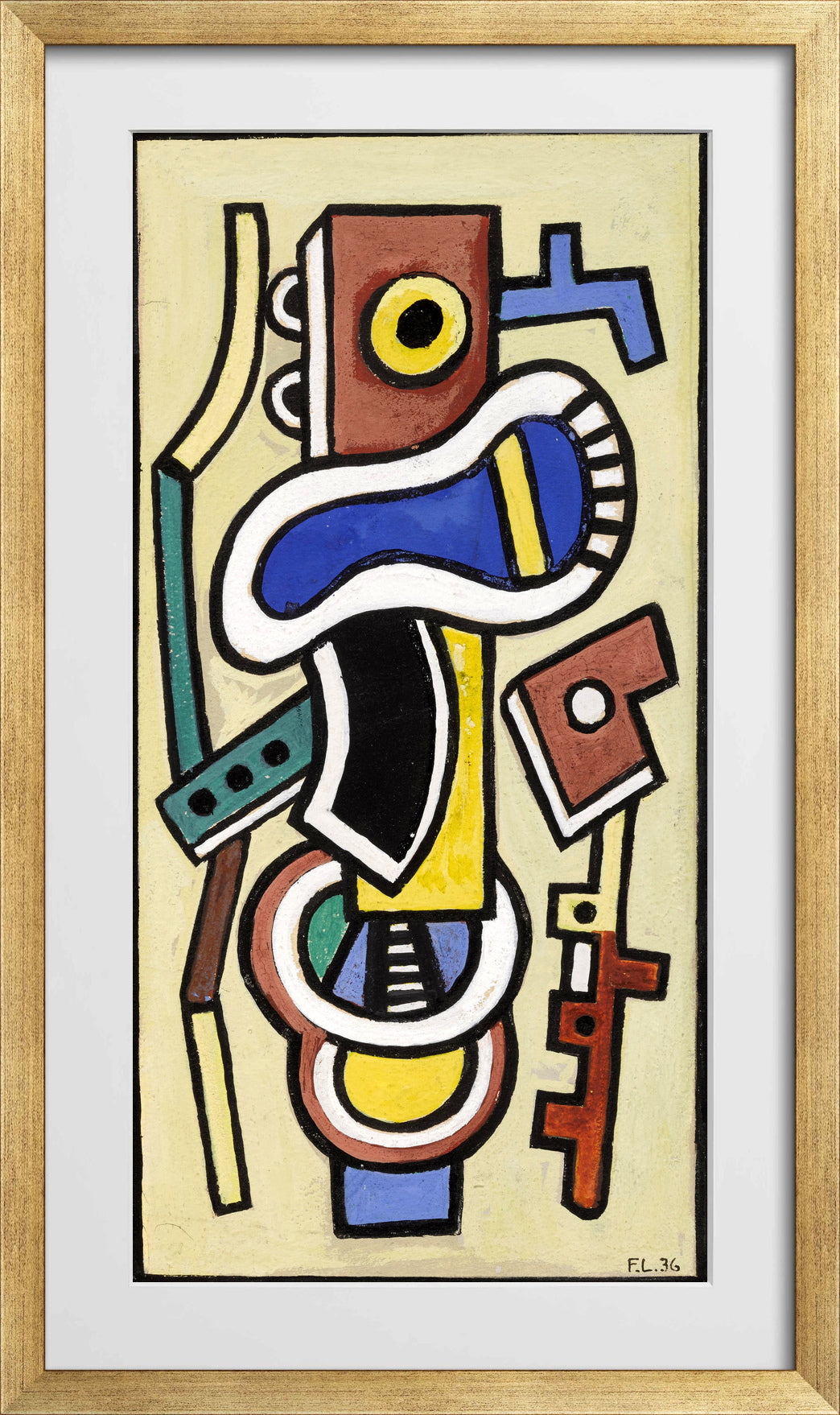 Fernand Léger, Abstraction — gold frame
