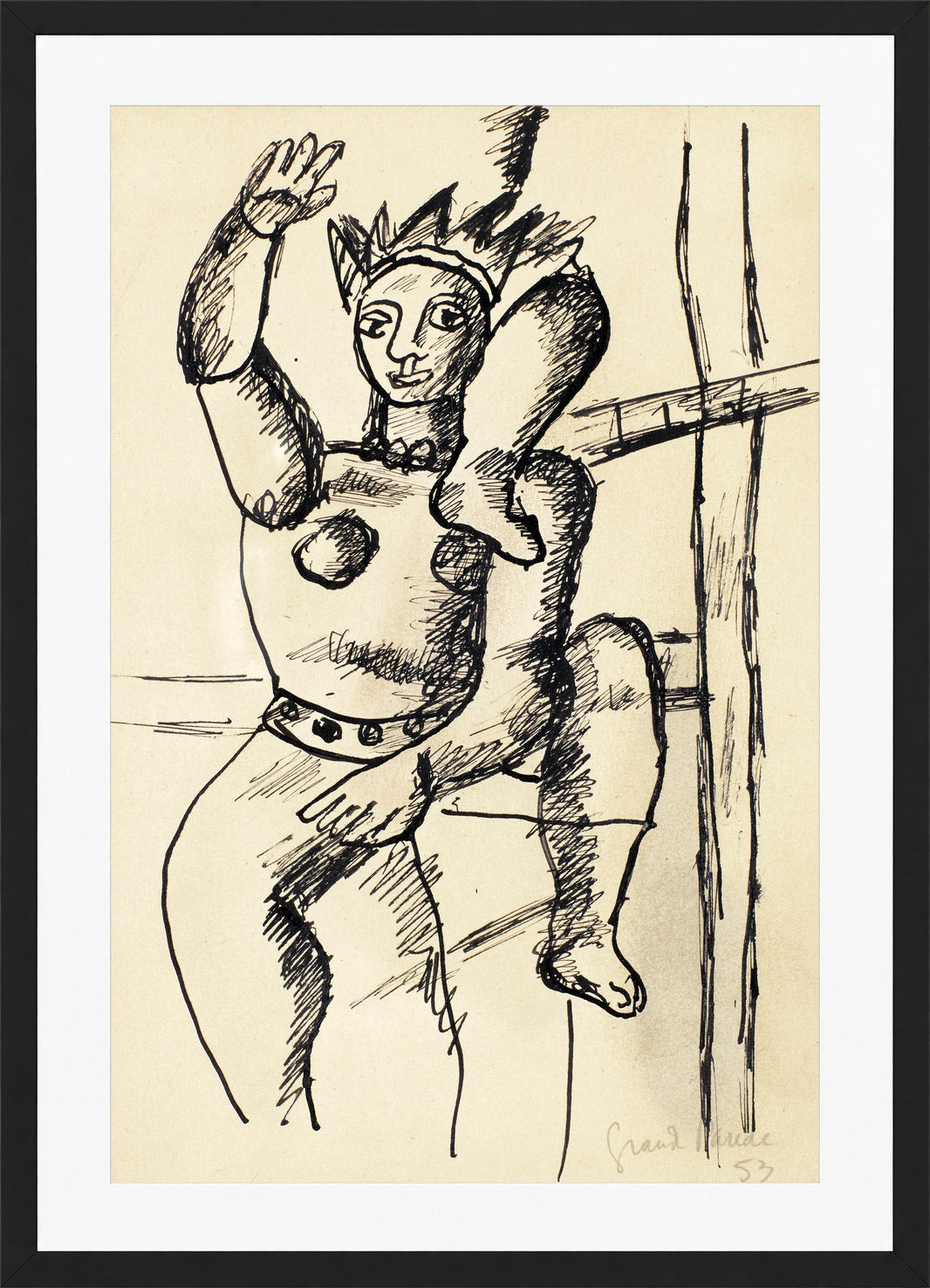 Fernand Léger, Acrobat — black frame