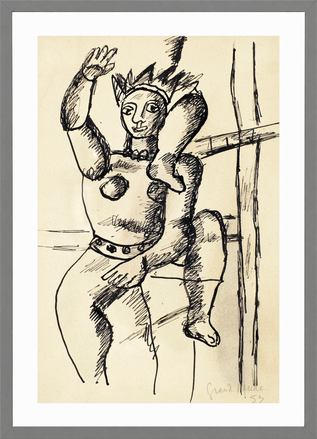 Fernand Léger, Acrobat — light grey frame