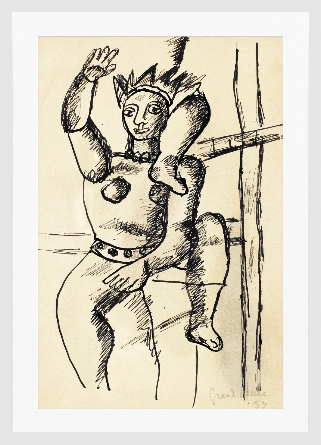 Fernand Léger, Acrobat — white frame