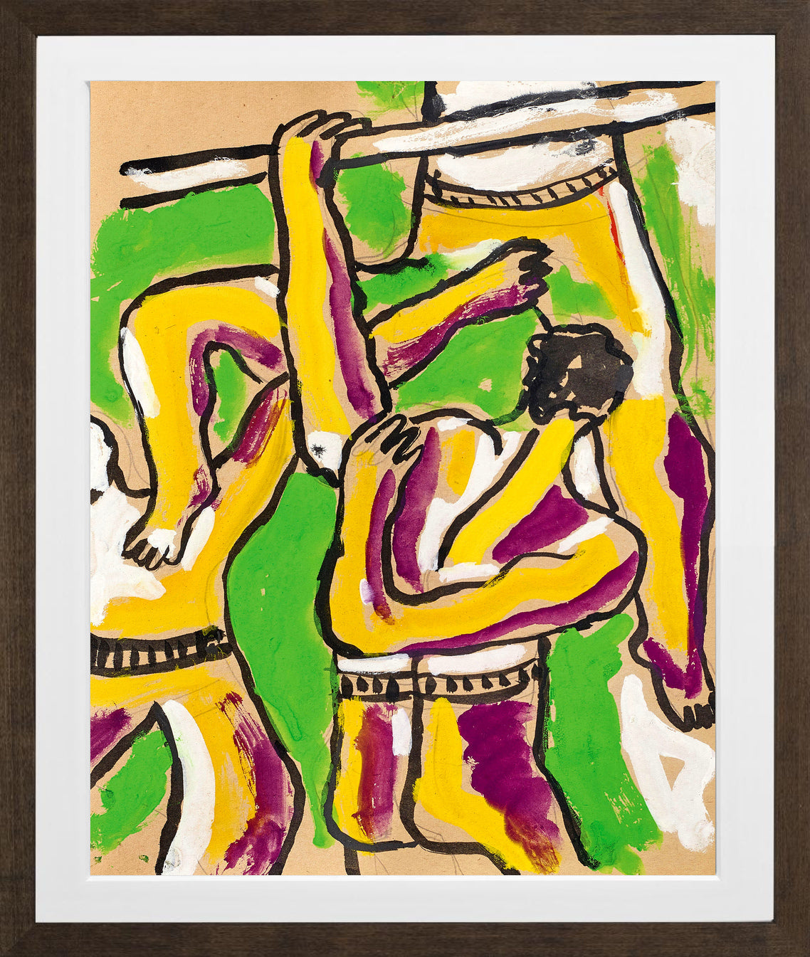 Fernand Léger, Acrobates — brown frame