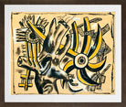 Fernand Léger, Arbre et fleur — brown frame