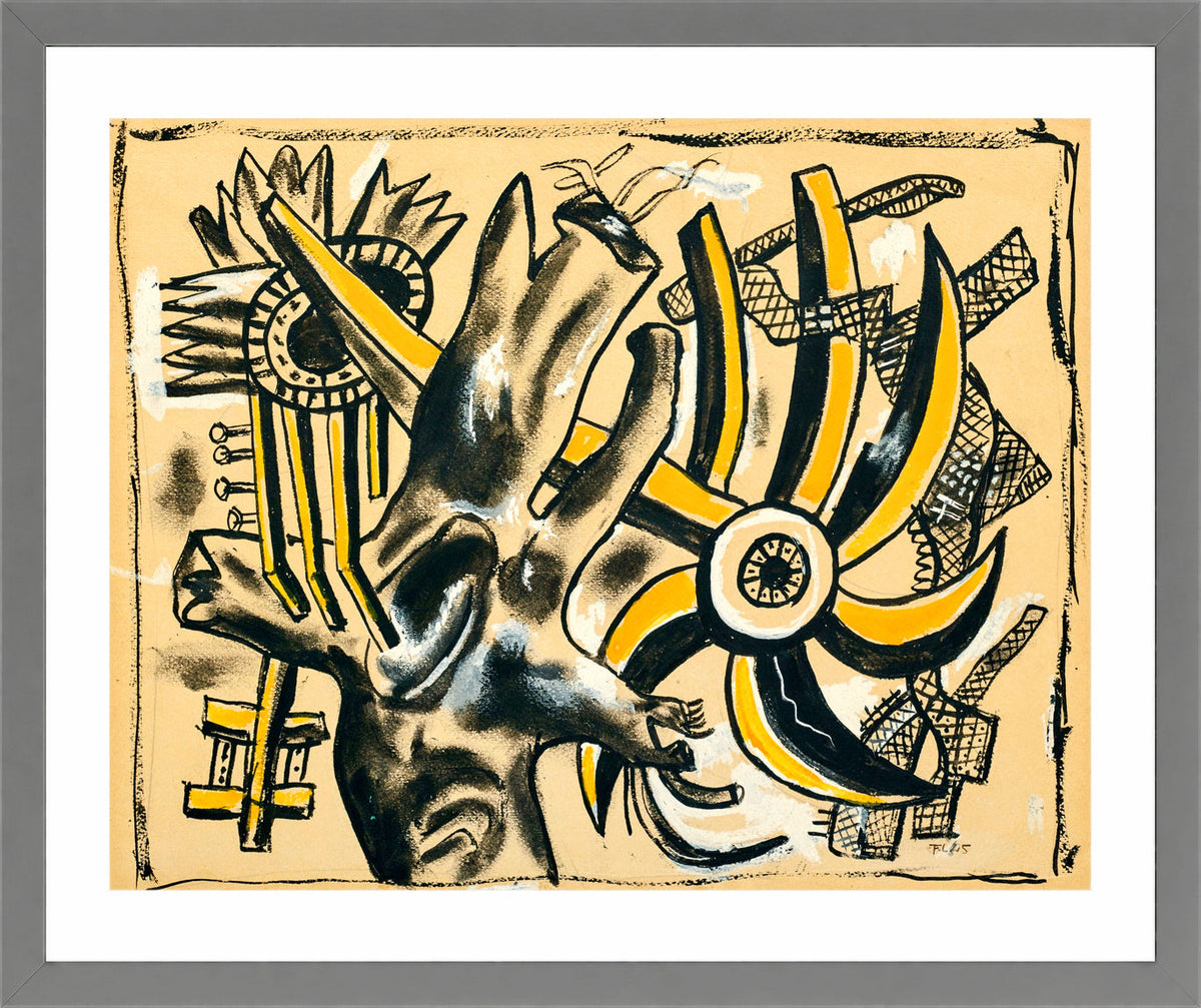 Fernand Léger, Arbre et fleur — light grey frame