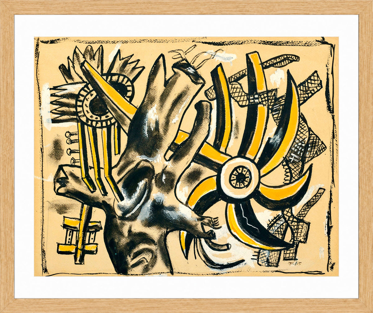 Fernand Léger, Arbre et fleur — oak frame