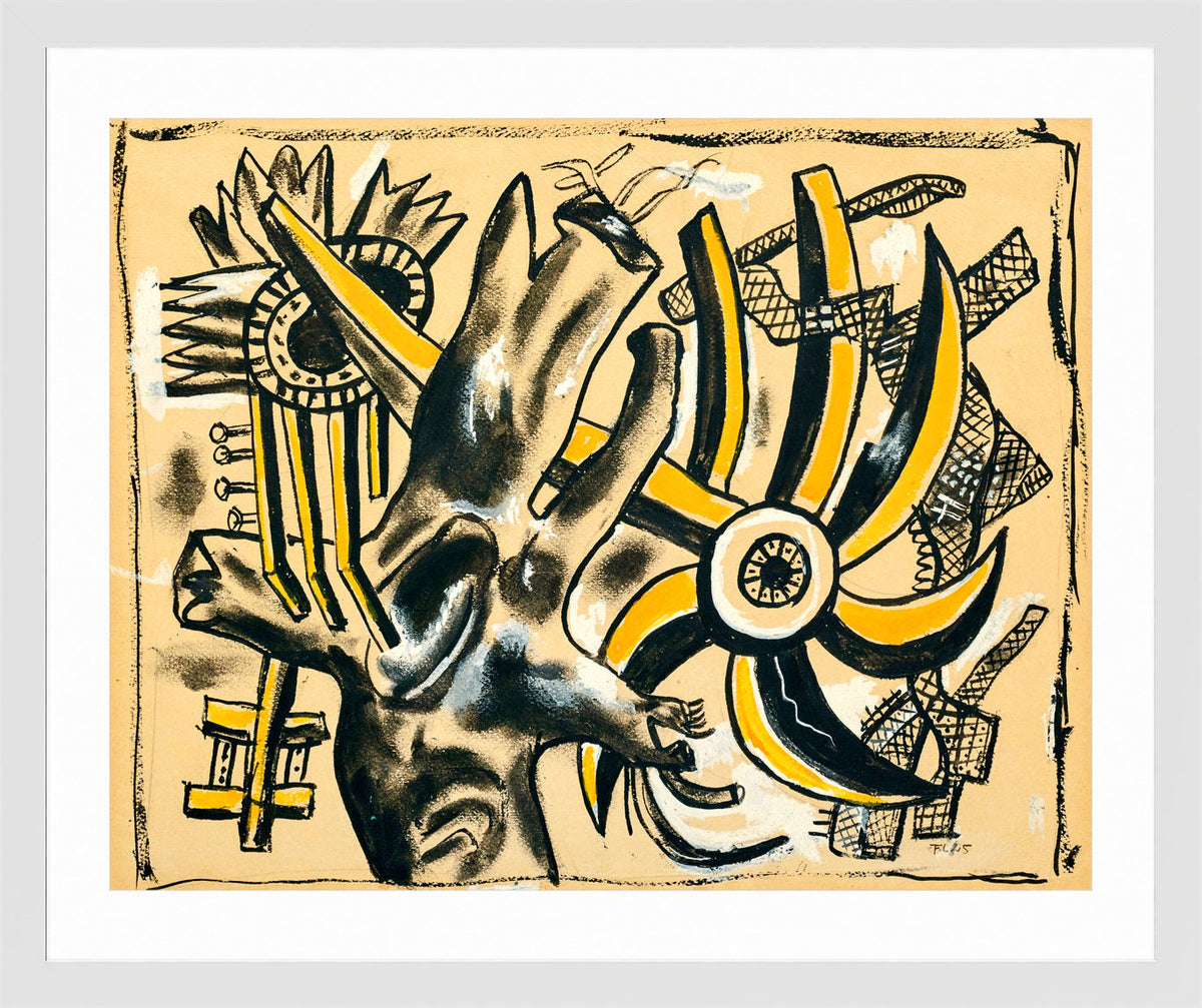 Fernand Léger, Arbre et fleur — white frame