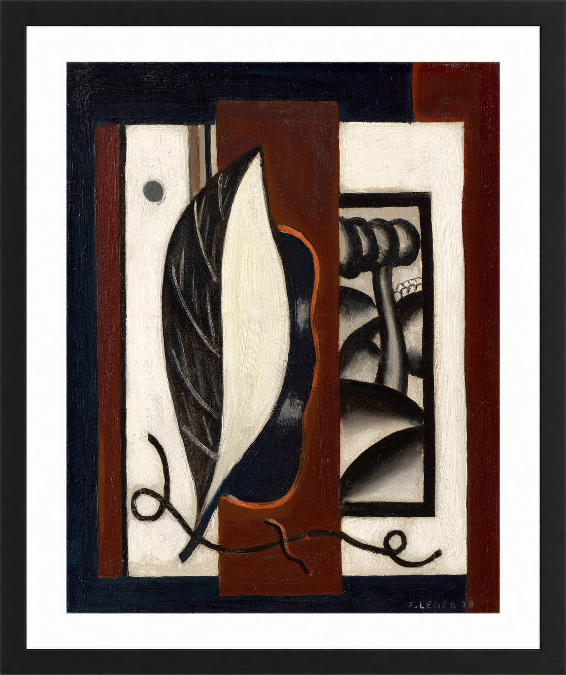 Fernand Léger, Composition à la feuille — black frame