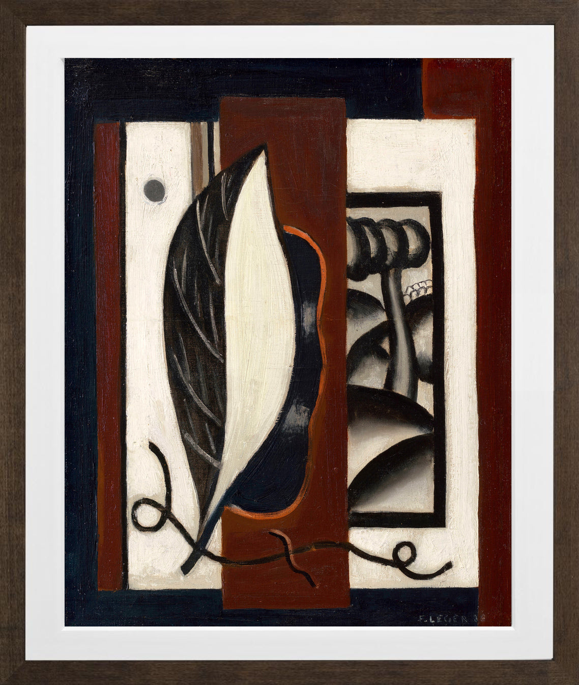 Fernand Léger, Composition à la feuille — brown frame