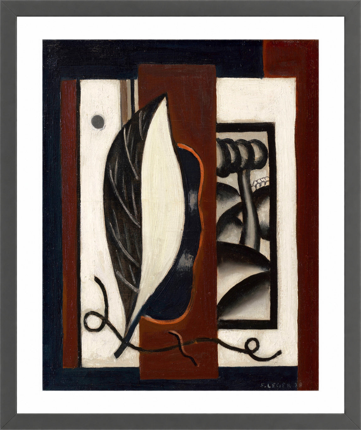 Fernand Léger, Composition à la feuille — dark grey frame