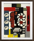 Fernand Léger, Composition à la main et aux chapeaux — brown frame