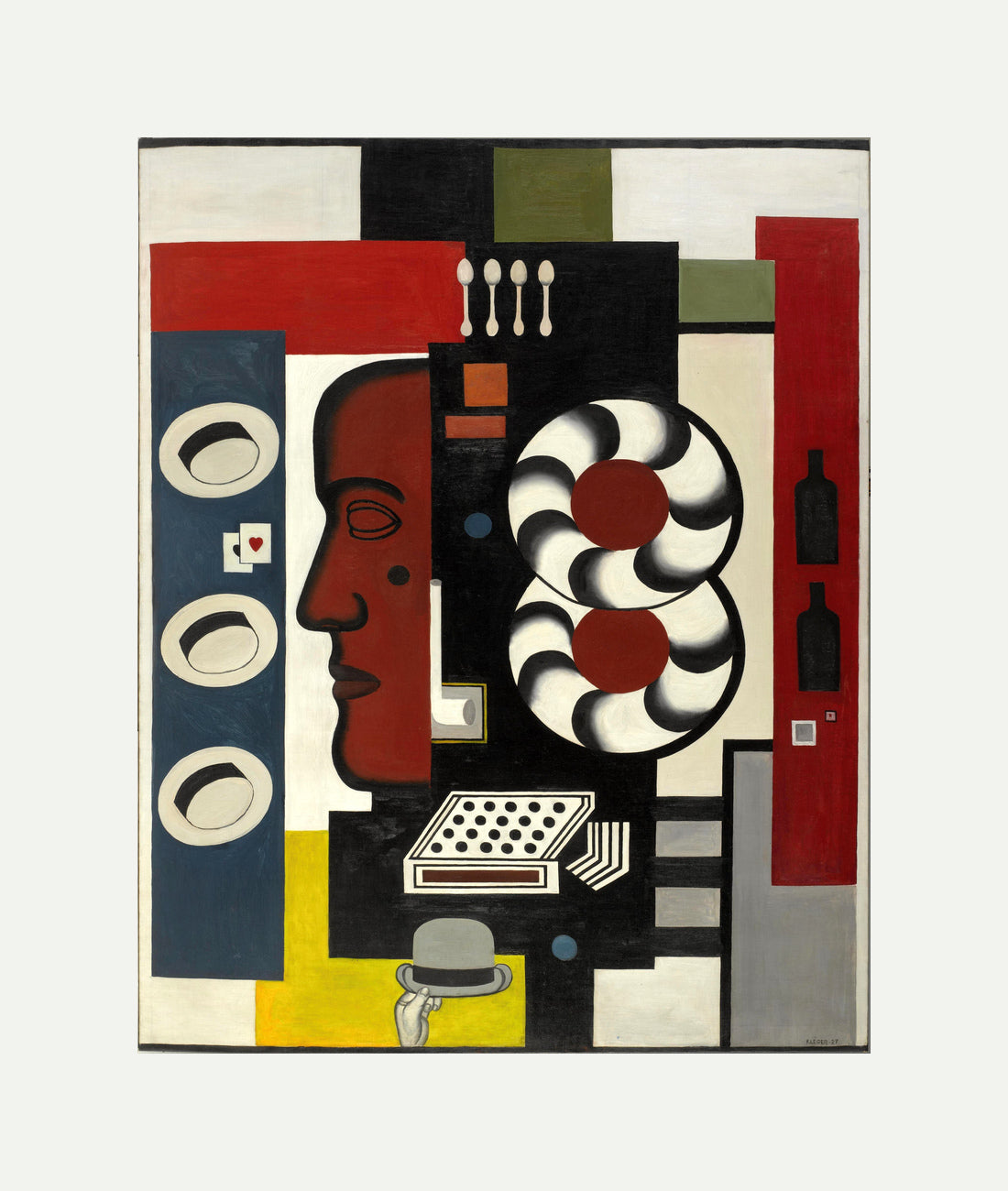 Fernand Léger, Composition à la main et aux chapeaux — rolled canvas