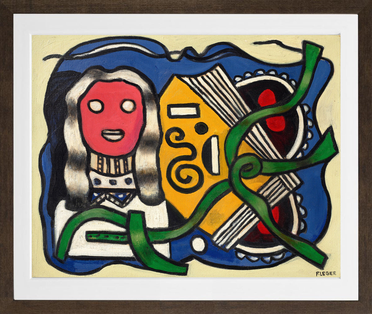 Fernand Léger, Composition à la poupée — brown frame