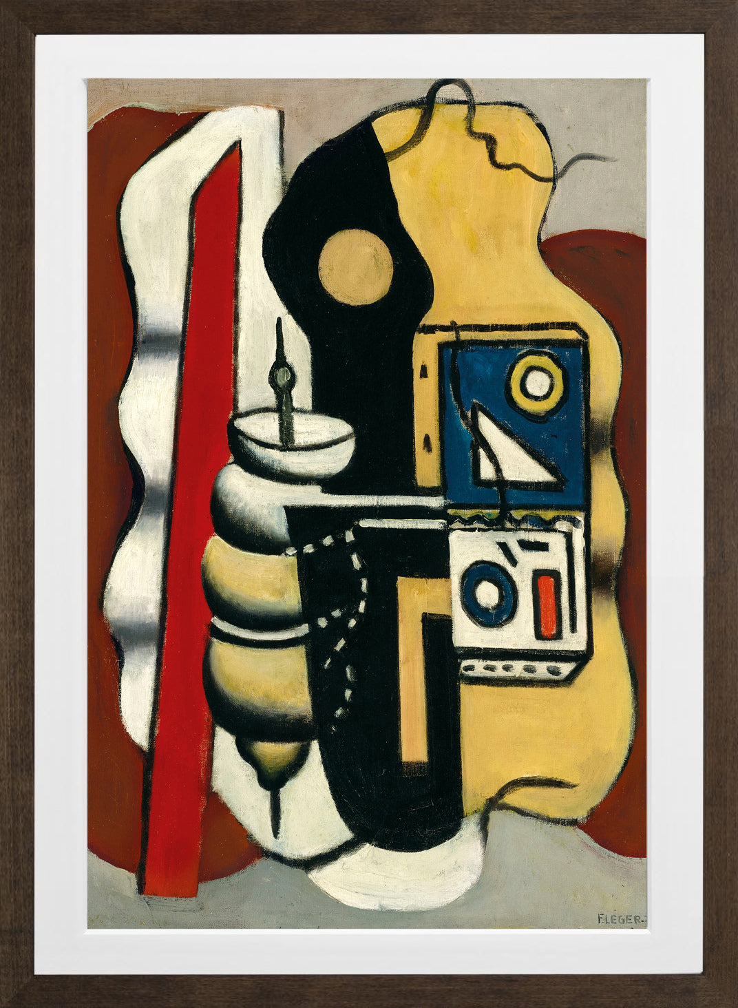 Fernand Léger, Composition à la toupie — brown frame