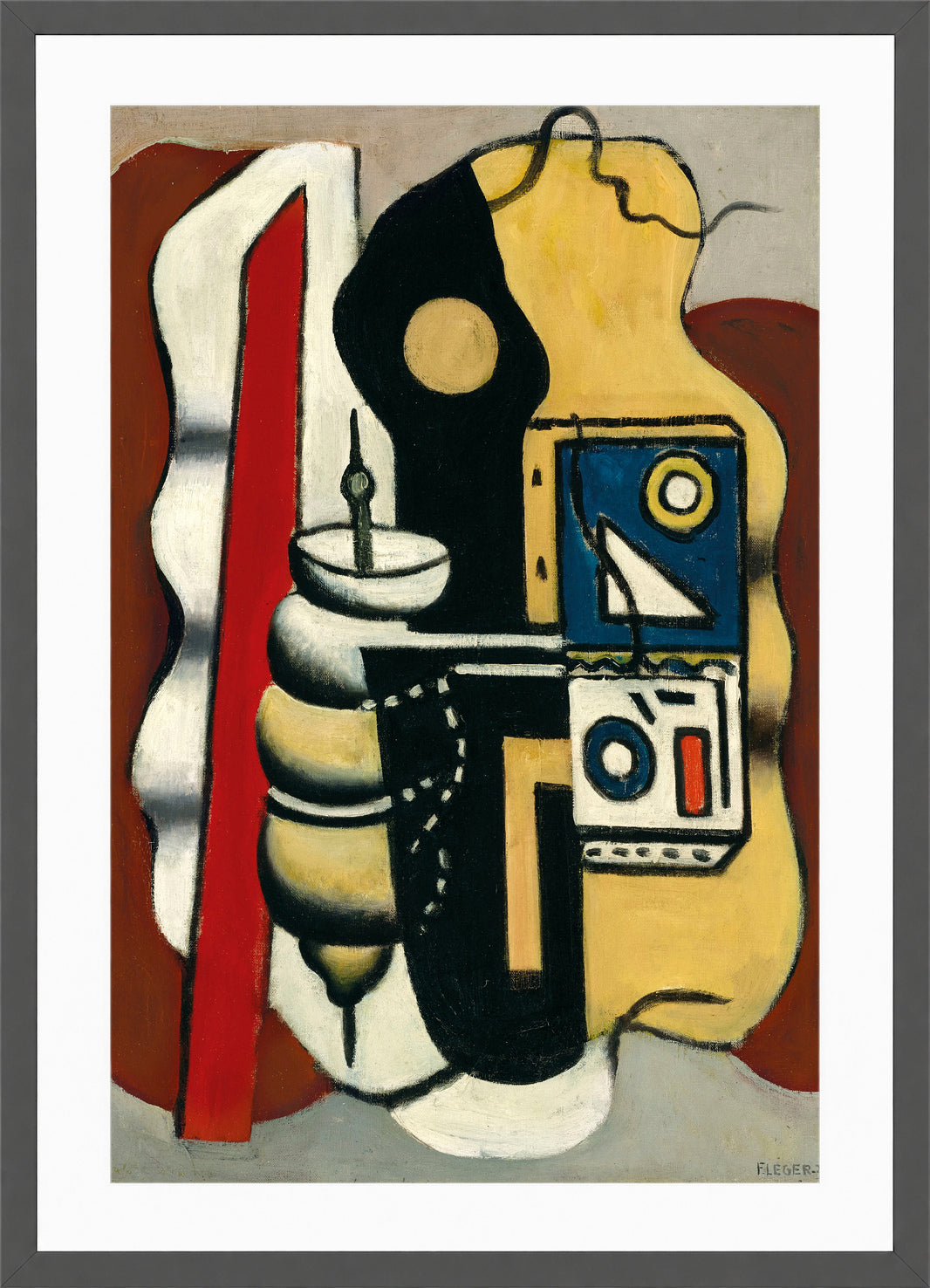 Fernand Léger, Composition à la toupie — dark grey frame