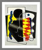 Fernand Léger, Composition au damier (Composition jaune et noir) — light grey frame