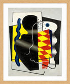 Fernand Léger, Composition au damier (Composition jaune et noir) — oak frame