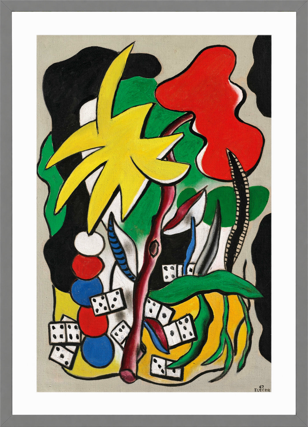 Fernand Léger, Composition aux dominos — light grey frame
