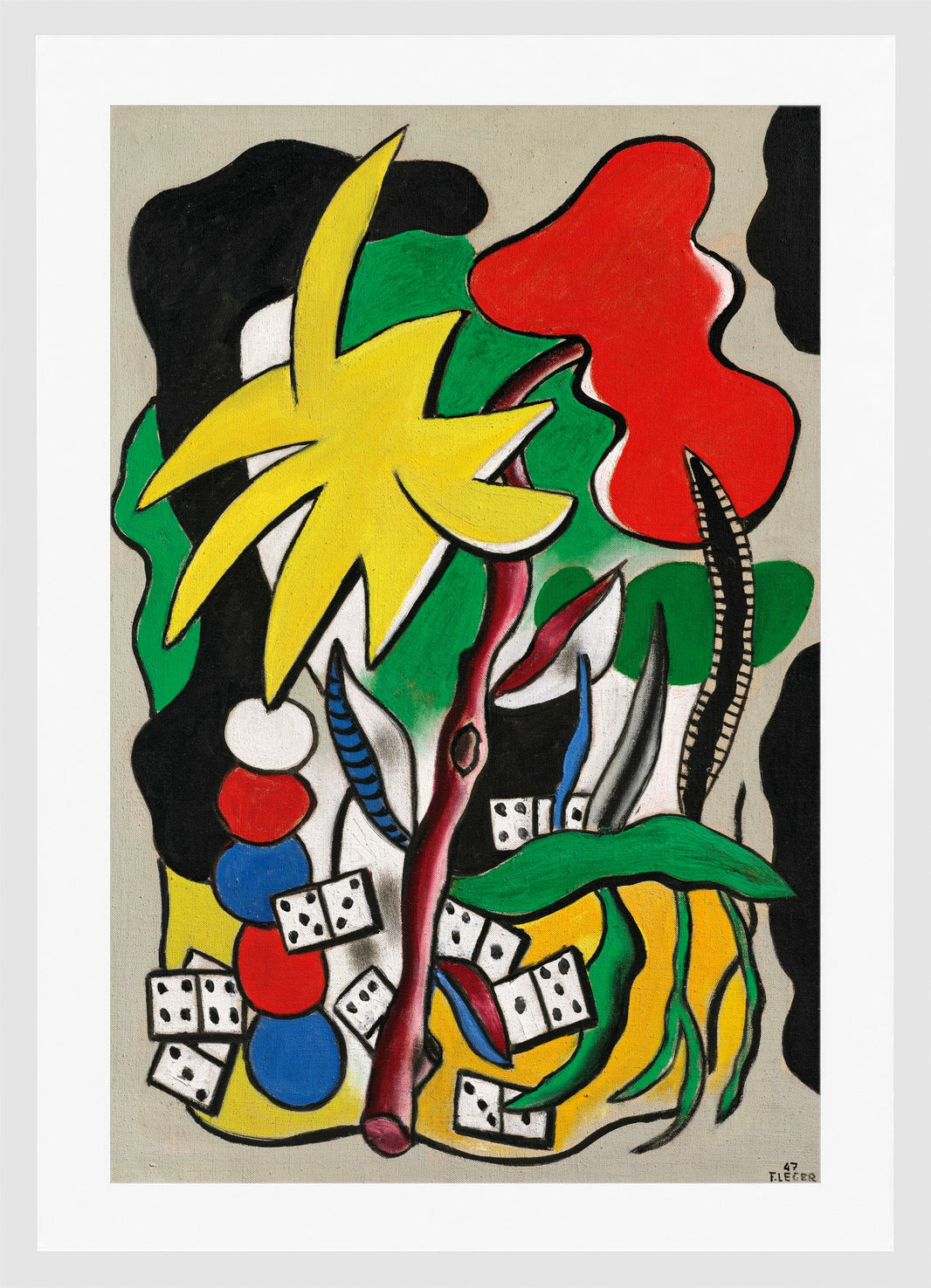 Fernand Léger, Composition aux dominos — white frame