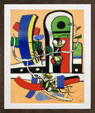 Fernand Léger, Composition aux trois fleurs — brown frame