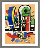 Fernand Léger, Composition aux trois fleurs — light grey frame