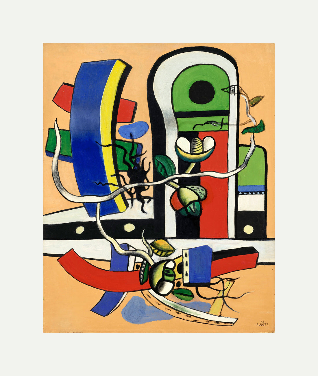 Fernand Léger, Composition aux trois fleurs — rolled canvas